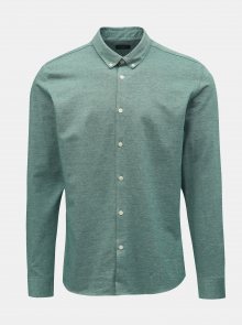 Zelená žíhaná formální slim fit košile Selected Homme