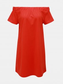 Červené šaty s odhalenými rameny VERO MODA Alzia
