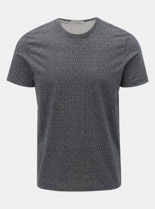 Šedé vzorované tričko Selected Homme Sander