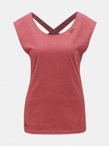 Červené dámské žíhané tričko s pásky na zádech Ragwear Sofia