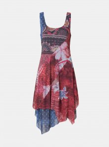 Modro-červené vzorované šaty Desigual Pequot