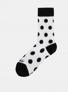 Černo-bílé puntíkované ponožky Fusakle Guličkár Dzekson