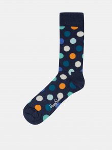 Modré ponožky s barevnými puntíky Happy Socks Big Dots