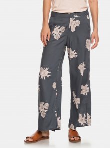 Šedé květované kalhoty Roxy Midnight