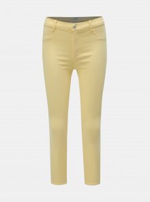 Žluté skinny fit džíny s vysokým pasem Dorothy Perkins Petite Frankie