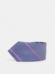 Modrá pruhovaná slim kravata Burton Menswear London