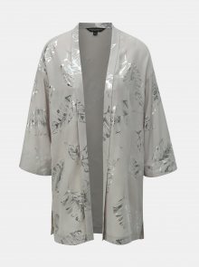 Světle šedé kimono s potiskem Dorothy Perkins