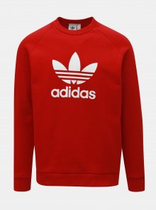 Červená pánská mikina s potiskem adidas Originals Trefoil