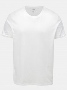 Bílé regular fit basic tričko Burton Menswear London