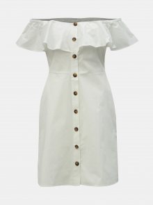 Bílé šaty s odhalenými rameny Dorothy Perkins