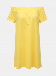 Žluté šaty s odhalenými rameny VERO MODA Alzia