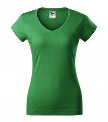 Dámské tričko Fit V-neck - Středně zelená | L