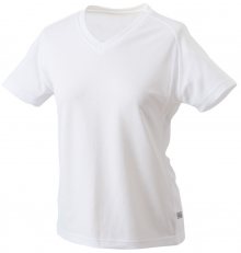 Dámské sportovní tričko s krátkým rukávem JN316 - Bílá / bílá | L