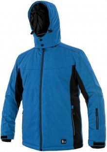 Pánská zateplená softshellová bunda VEGAS - Modrá / černá | XXL