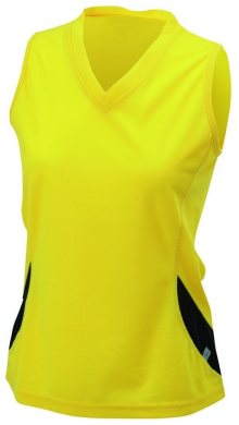 Dámské funkční tílko JN315 - Žlutá / černá | L