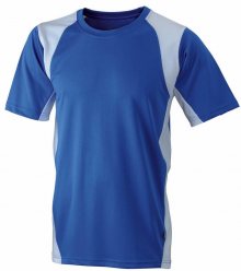 Pánské sportovní tričko s krátkým rukávem JN306 - Královská modrá / bílá | L