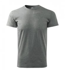 Pánské tričko Basic - Tmavě šedý melír | XS