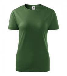 Dámské tričko Basic - Lahvově zelená | XS