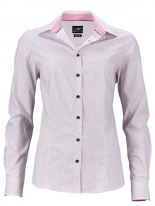 Dámská luxusní košile Diamonds JN669 - Bílá / červená | S