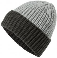 Jemná pletená čepice MB7128 - Světle šedá / tmavě šedá