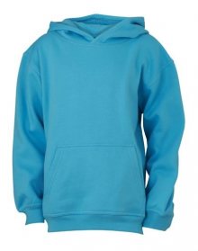 Dětská mikina s kapucí JN047k - Nebesky modrá | XL