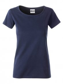 Klasické dámské tričko z biobavlny 8007 - Tmavě modrá | XS
