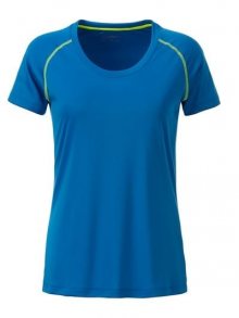 Dámské funkční tričko JN495 - Jasně modrá / jasně žlutá | XXL
