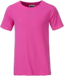 Klasické chlapecké tričko z biobavlny 8008B - Růžová | XXL
