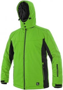Pánská zateplená softshellová bunda VEGAS - Zelená / černá | L