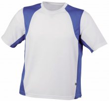 Pánské sportovní tričko s krátkým rukávem JN306 - Bílá / královská modrá | L