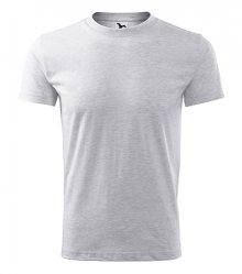 Pánské tričko Classic New - Světle šedý melír | S