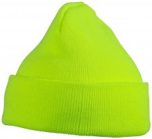 Pletená zimní dětská čepice MB7501 - Neonově žlutá | uni dětská
