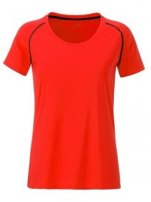 Dámské funkční tričko JN495 - Jasně oranžová / černá | XXL