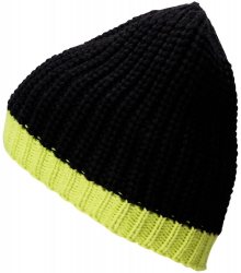 Zimní čepice MB7103 - Černá / žlutozelená