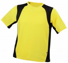 Pánské sportovní tričko s krátkým rukávem JN306 - Žlutá / černá | L