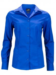 Dámská košile s dlouhým rukávem JN641 - Královská modrá | S