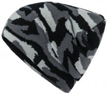 Pletená maskáčová čepice MB7134 - Grafitová / světle šedá