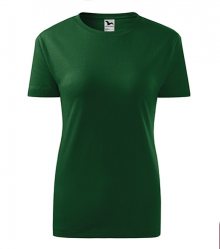 Dámské tričko Classic New - Lahvově zelená | S