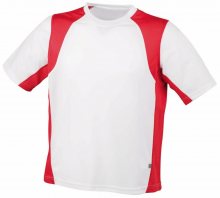Pánské sportovní tričko s krátkým rukávem JN306 - Bílá / červená | L
