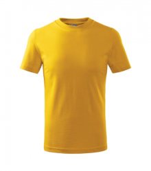 Dětské tričko Basic - Žlutá | 122 cm (6 let)