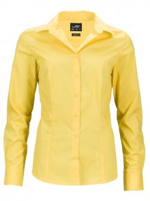 Dámská košile s dlouhým rukávem JN641 - Žlutá | XS