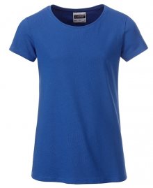 Klasické dívčí tričko z biobavlny 8007G - Královská modrá | XXL
