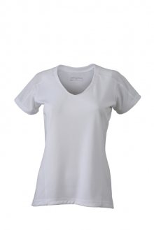 Dámské běžecké triko JN471 - Bílá / bílá | XS