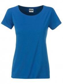 Klasické dámské tričko z biobavlny 8007 - Královská modrá | XL