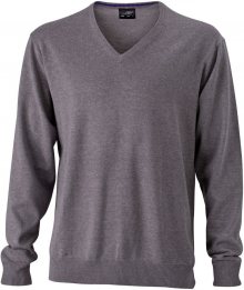 Pánský bavlněný svetr JN659 - Šedý melír | L