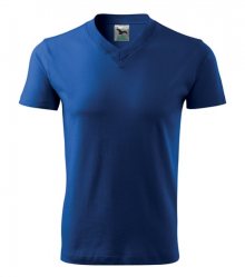 Tričko V-neck - Královská modrá | S