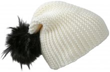 Zimní pletená čepice MB7984 - Bílá / černá