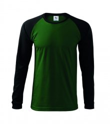 Pánské tričko s dlouhým rukávem Street LS - Lahvově zelená | M