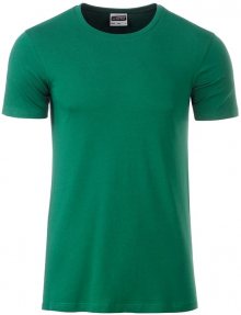 Klasické pánské tričko z biobavlny 8008 - Irská zelená | XXL