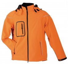 Zimní pánská softshellová bunda JN1000 - Oranžová | L